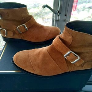 Balmain x H&M Suede Brown Ankle Boots